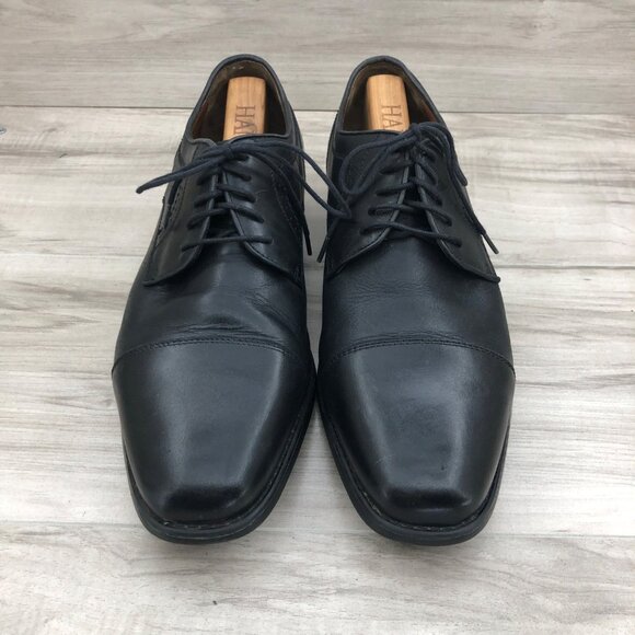 Johnston & Murphy Dress Shoes Mens 9.5XW Black Leather Cap Toe Derby Oxfords main image 8